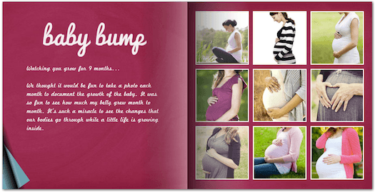 pregnancy journals made from photo books