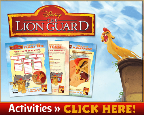 The Lion Guard coloring pages and activity sheets