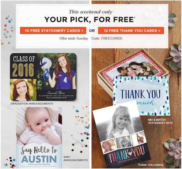 Shutterfly Promo Code 10 FREE Stationery Or Thank You Cards