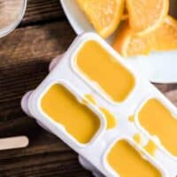Vanilla-Infused Fresh Orange Juice Popsicles