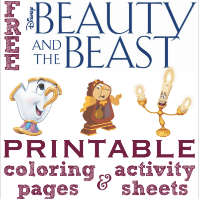 beauty and the beast coloring pages activity sheets