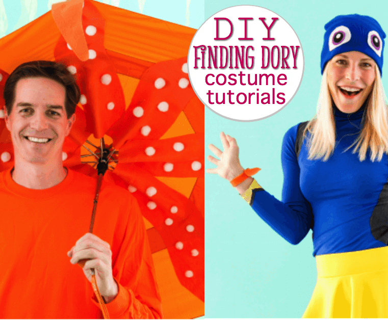 DIY Tutorials for Homemade FINDING DORY and Finding Nemo Costumes