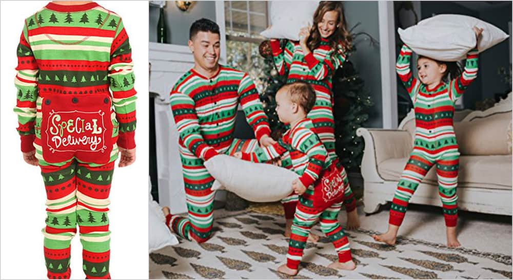 family christmas pajamas lazy one special delivery