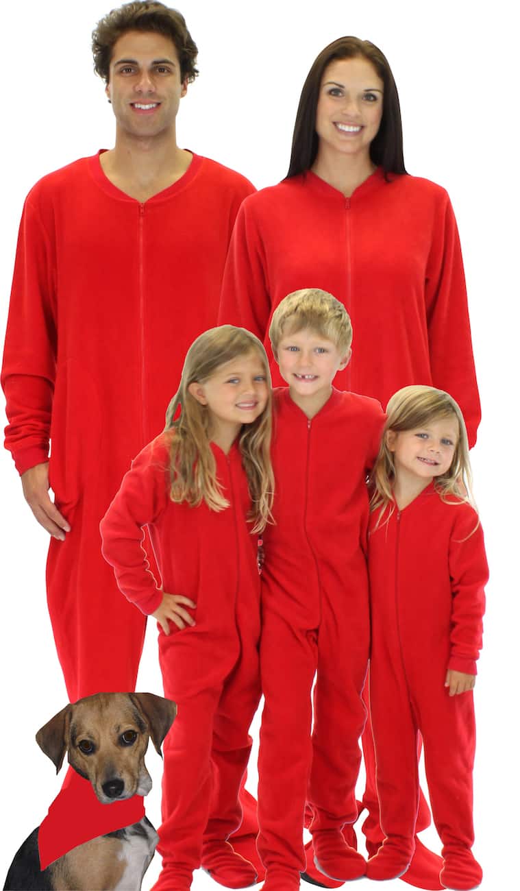 Family matching pjs footie