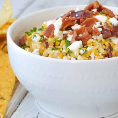 Mexican street corn dip recipe with bacon