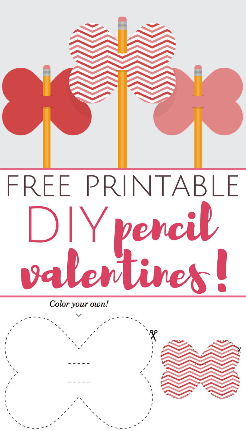 printable DIY pencil valentines