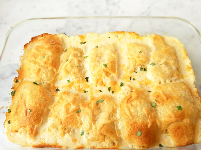 chicken alfredo crescent rolls