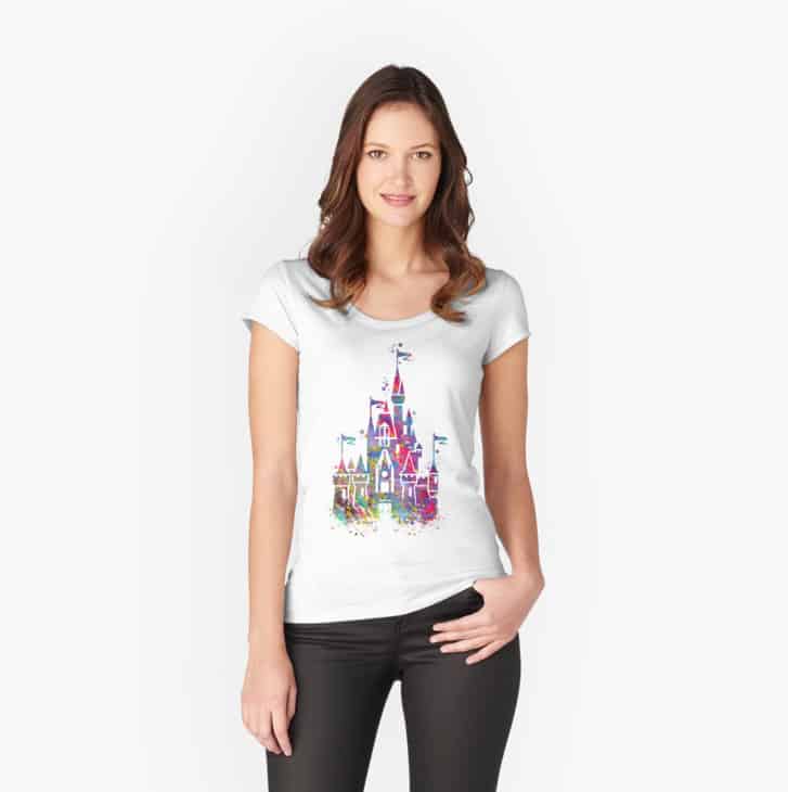 Unique Disney shirt cinderella's castle watercolor 