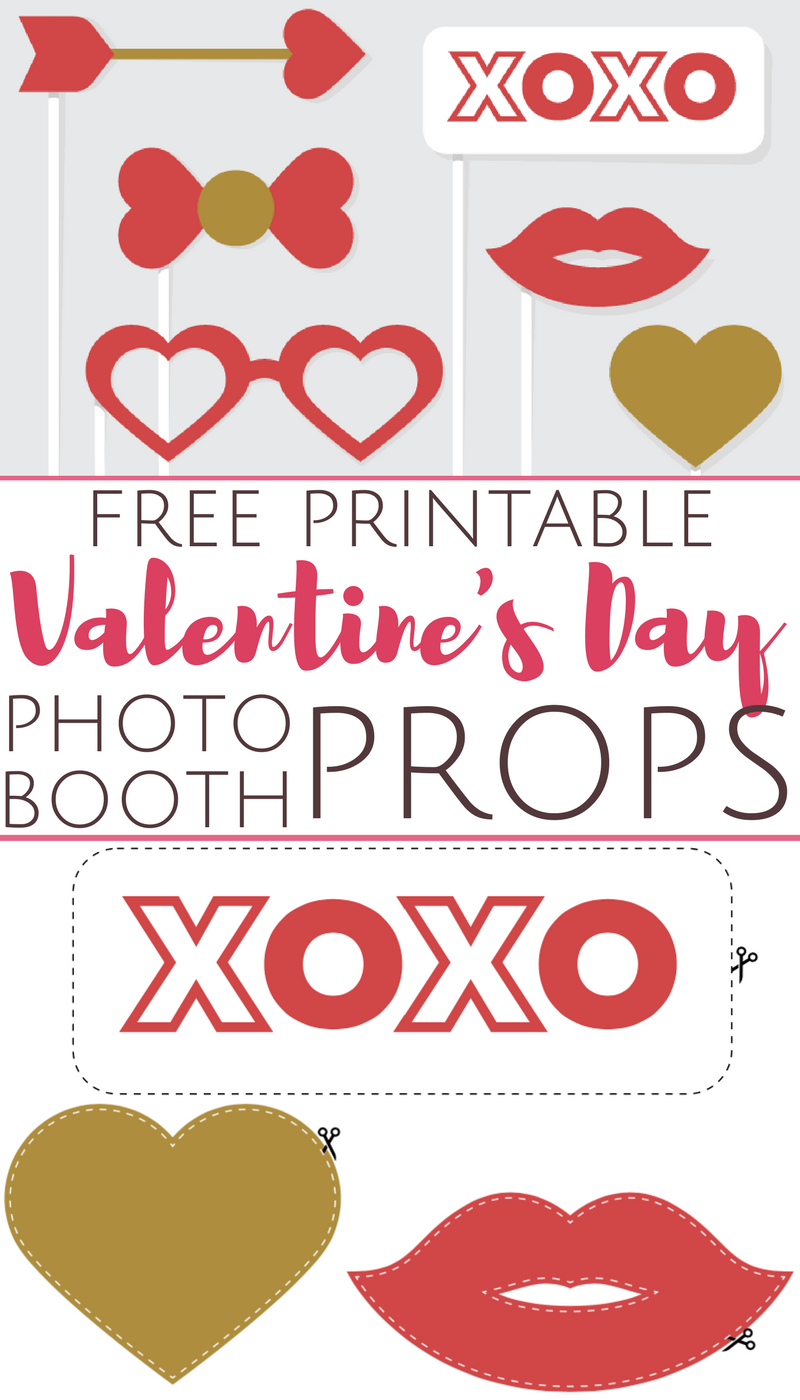 printable valentine's day photo booth props