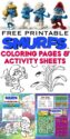 Free Printable Smurfs Coloring Pages, Activity Sheets
