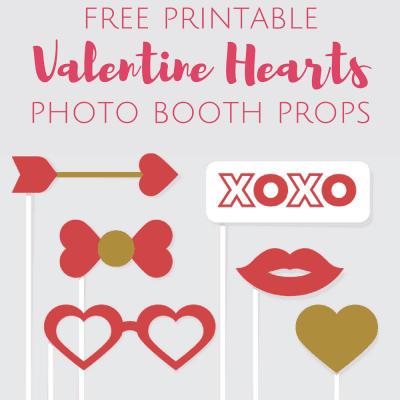 printable valentine's day photo booth props