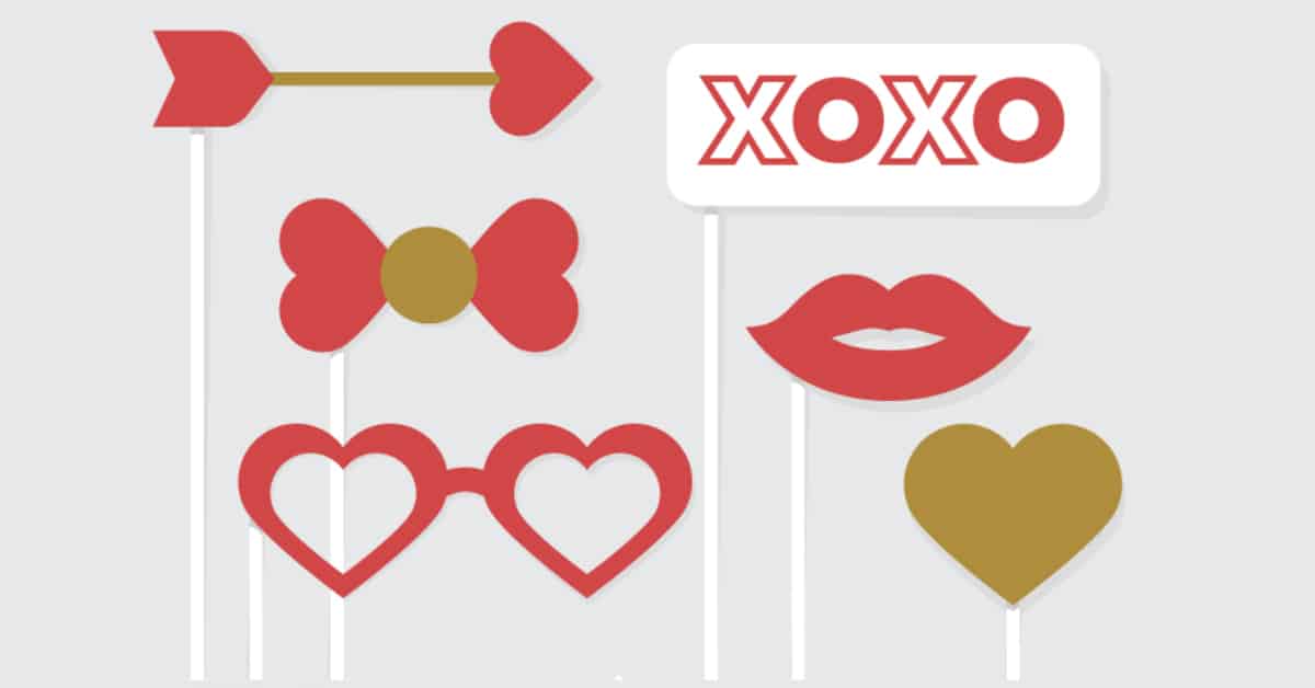 Free Printable Valentine's Day Photo Booth Props