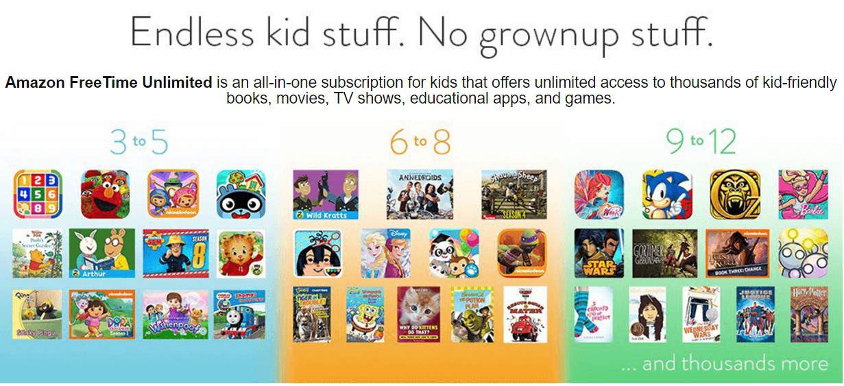 Amazon freetime best sale unlimited games