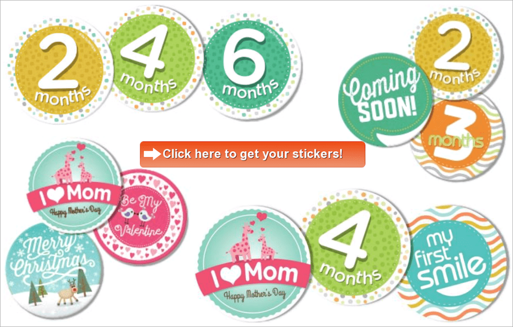 free baby milestone stickers monthly stickers 