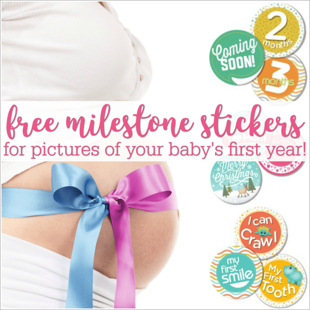 free baby milestone stickers monthly stickers 