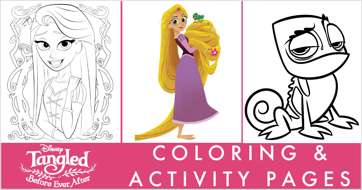 Tangled Before Ever After coloring pages activity sheets