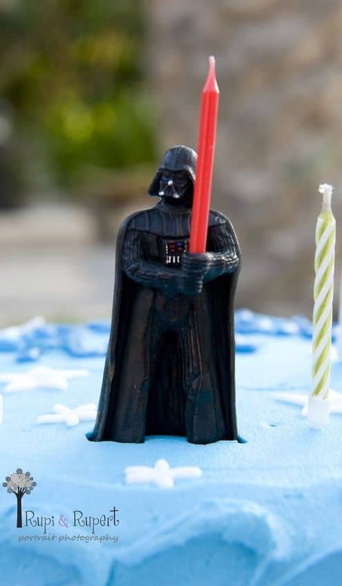 Star Wars party ideas darth vader candle holder