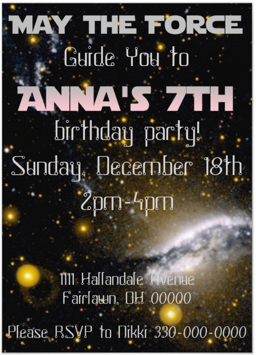 Star Wars party ideas and invitations