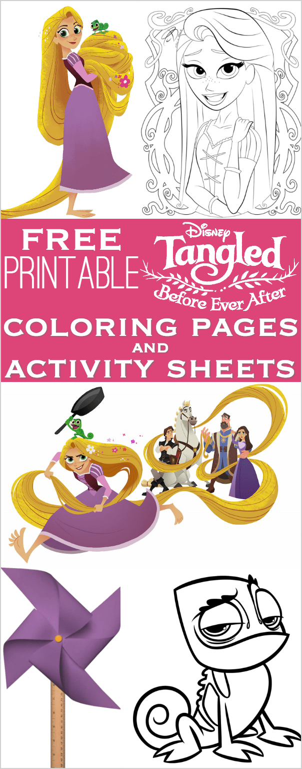 tangled before ever after coloring pages activity sheets