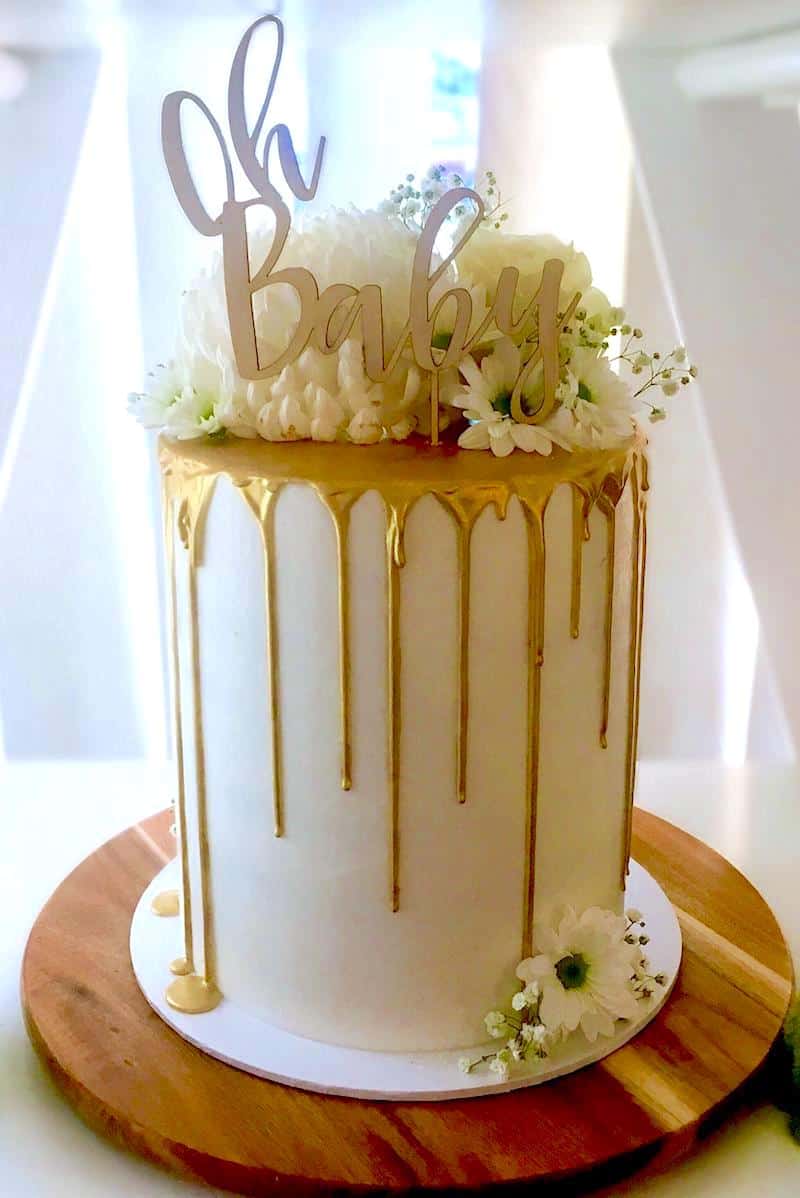 how to make a drip cake for a baby shower