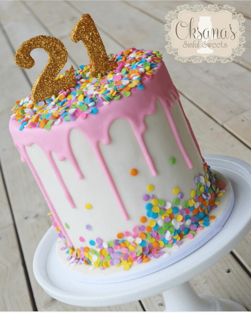 how to make a drip cake for a 21st birthday