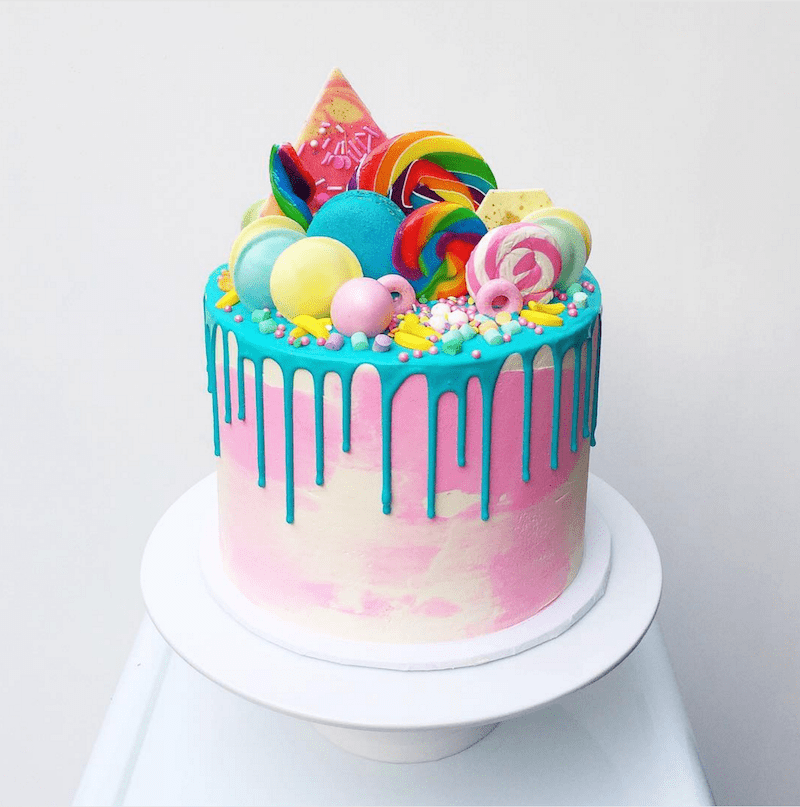 how to make a drip cake with candy