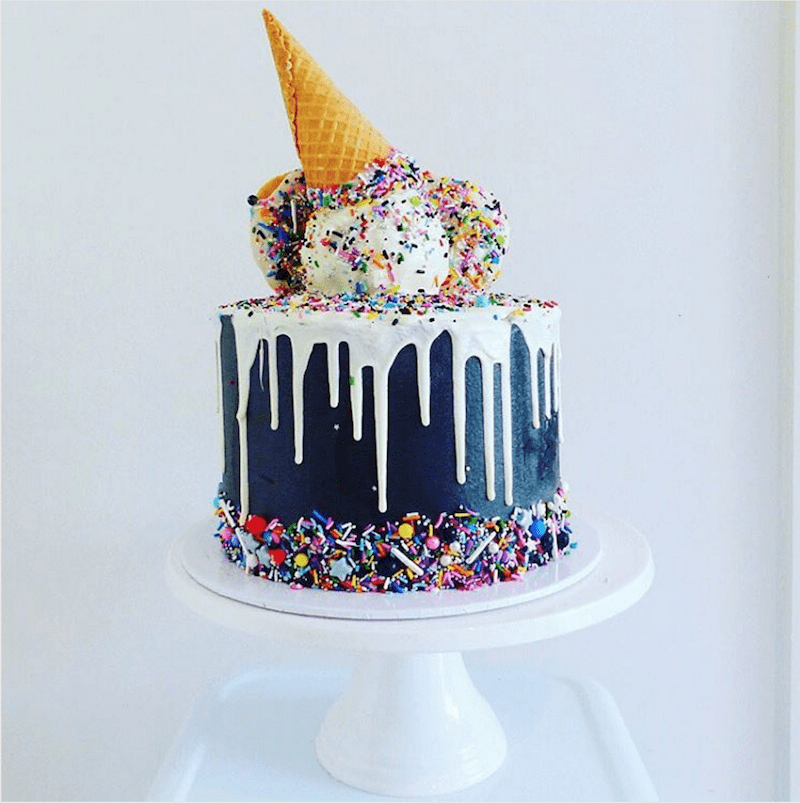 how to make a drip cake melting ice cream