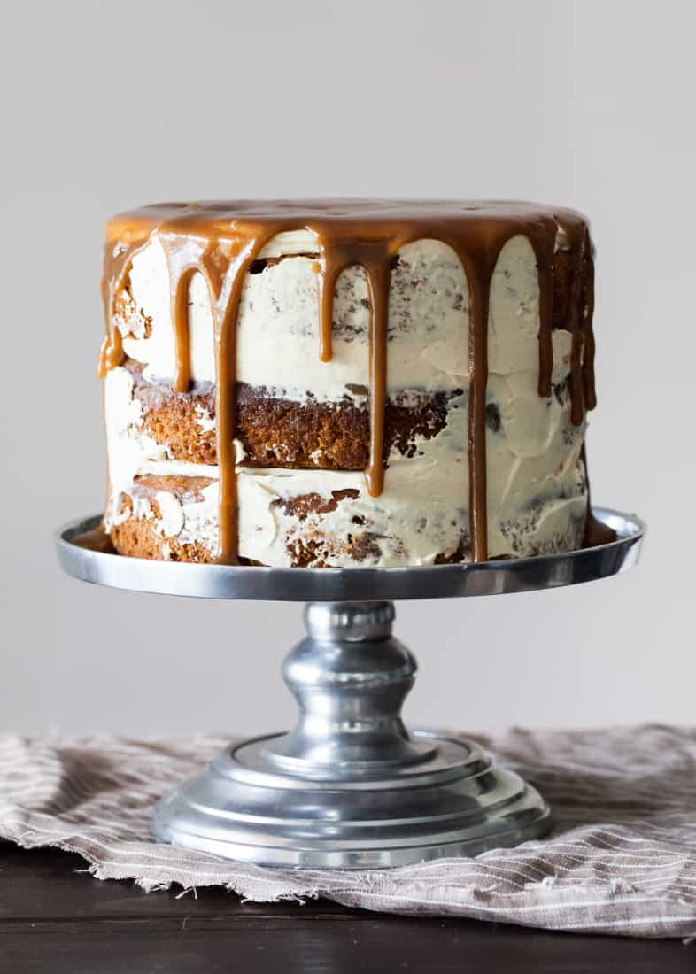 how to make a drip cake with sticky toffee pudding