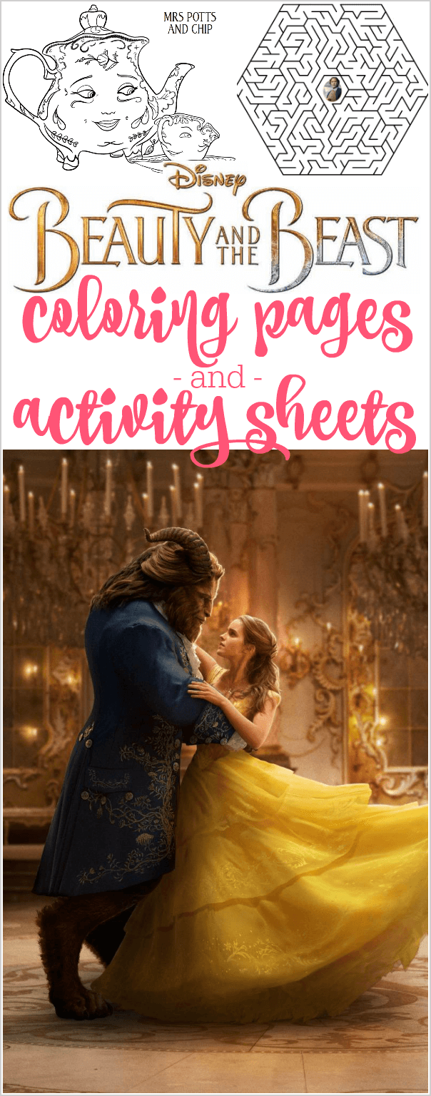 beauty and the beast activity sheets