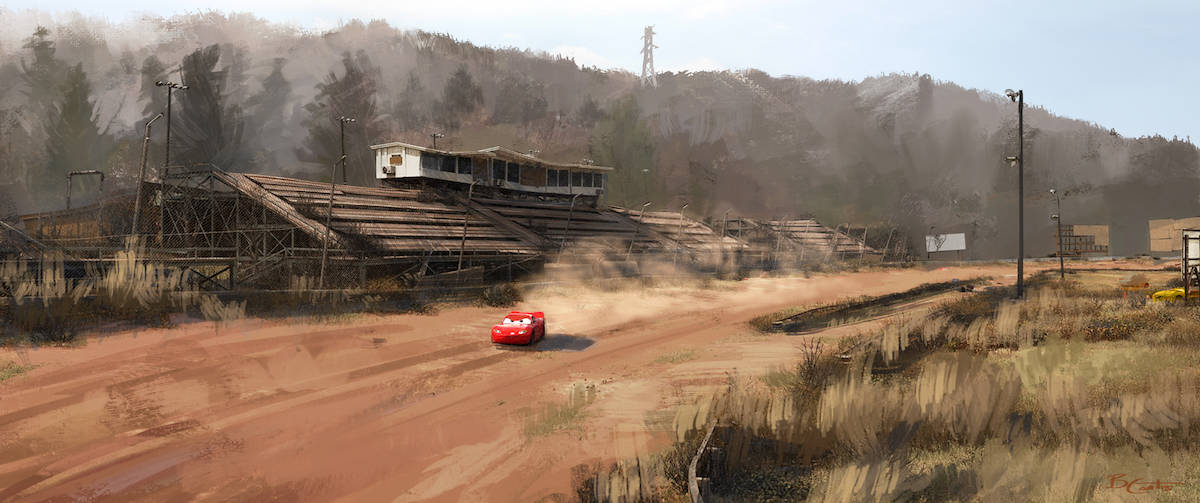 cars 3 concept art racetrack