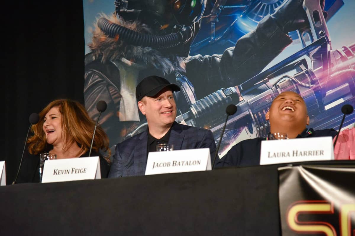 Spider-Man Homecoming press junket amy pascal kevin feige jacob batalon