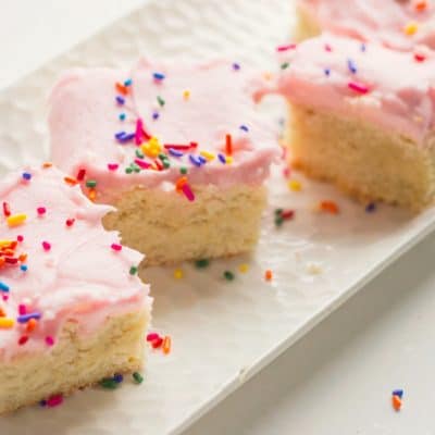 shortbread sugar cookie bars recipe with cream cheese buttercream