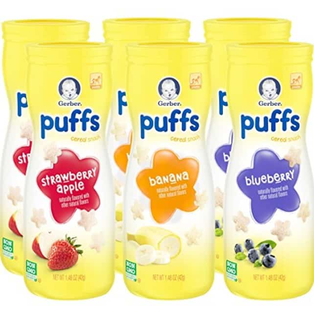 Gerber Graduates Puffs Cereal Snack 6 Count only 6.82 + Free Shipping!