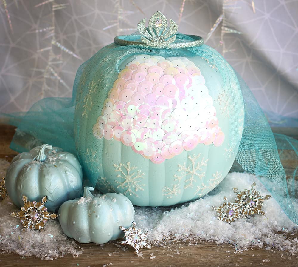 Disney painted pumpkin ideas Elsa Frozen