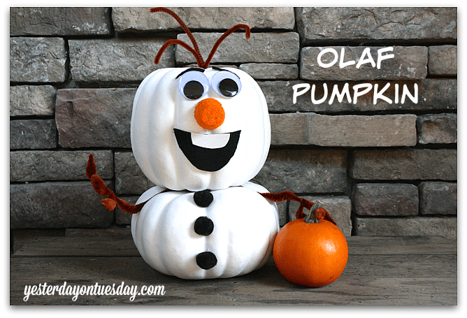 disney painted pumpkins olaf frozen