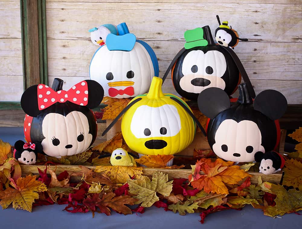 Disney painted pumpkin ideas tsum tsums