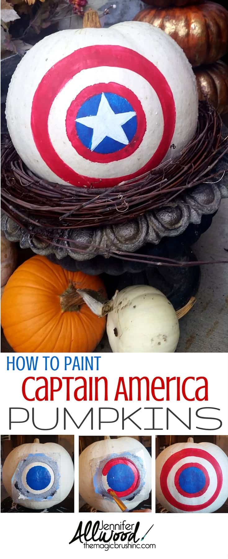 Marvel painted pumpkin ideas