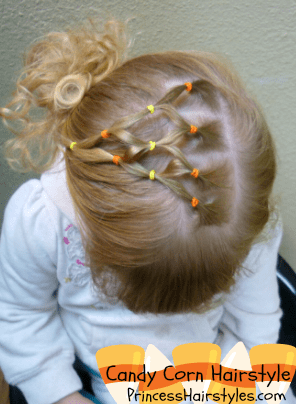 Halloween hairstyles Candy Corn