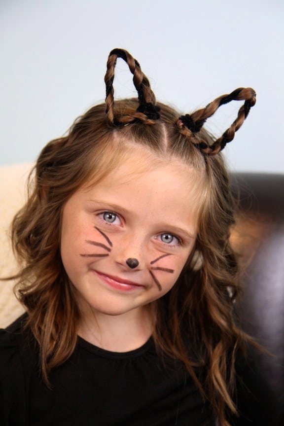 cute halloween hairstyles braided cat ears