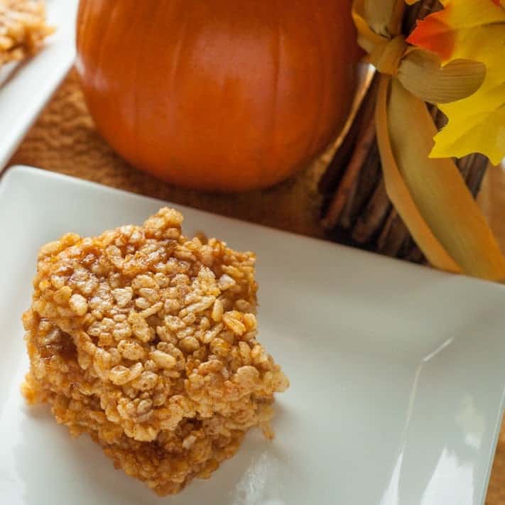 Pumpkin Pie Rice Krispie Treats recipe