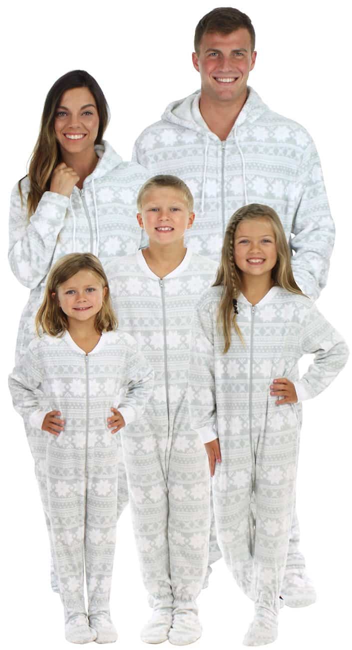 Christmas footie pajamas for the family