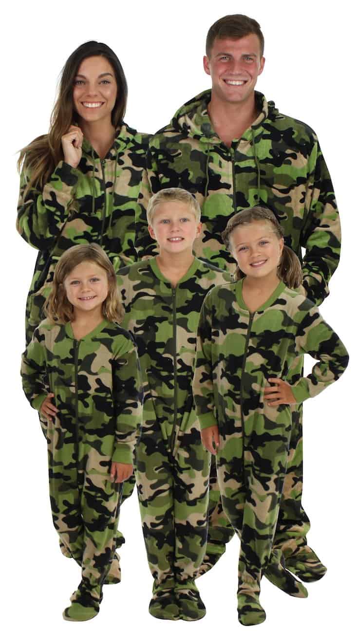 matching footie pajamas for the family