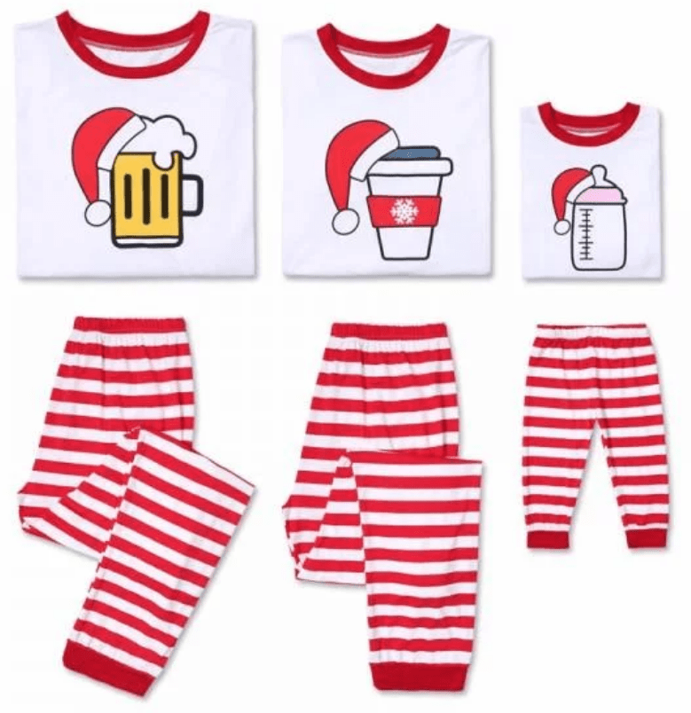 Drinks funny family christmas pajamas