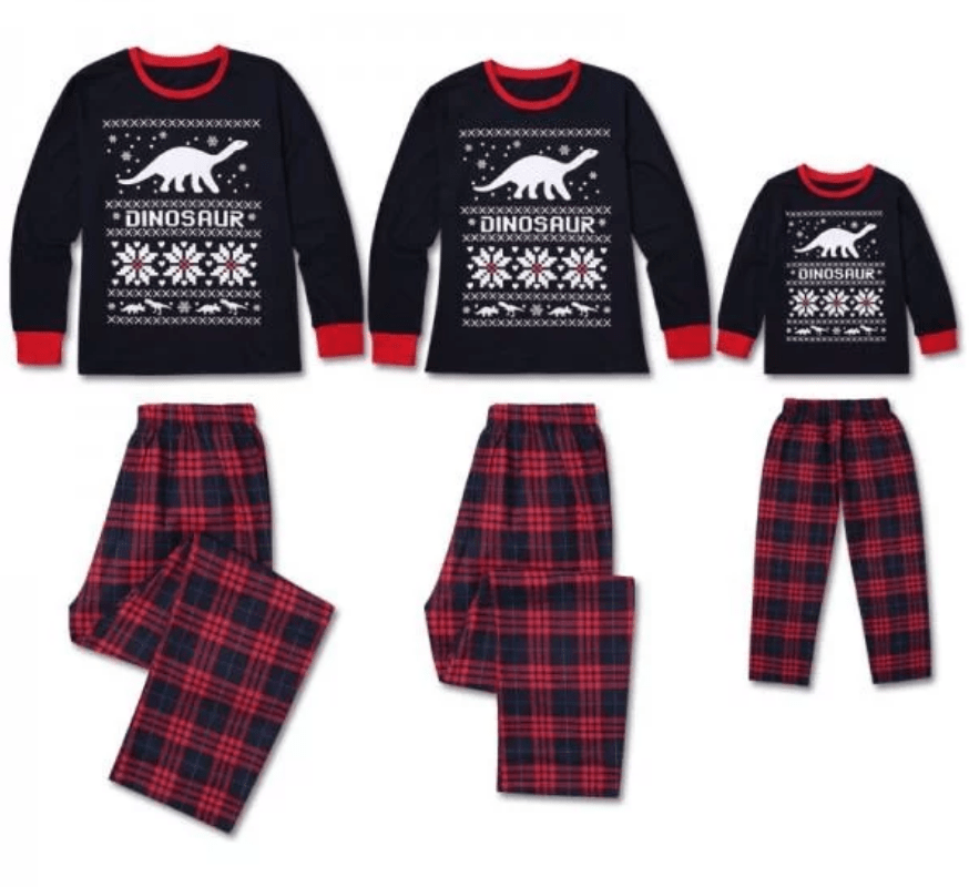 matching funny family Christmas pajamas