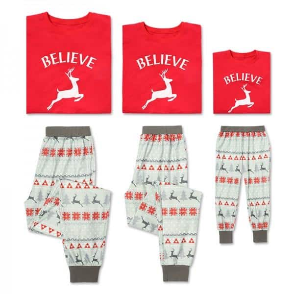 reindeer matching family pajamas