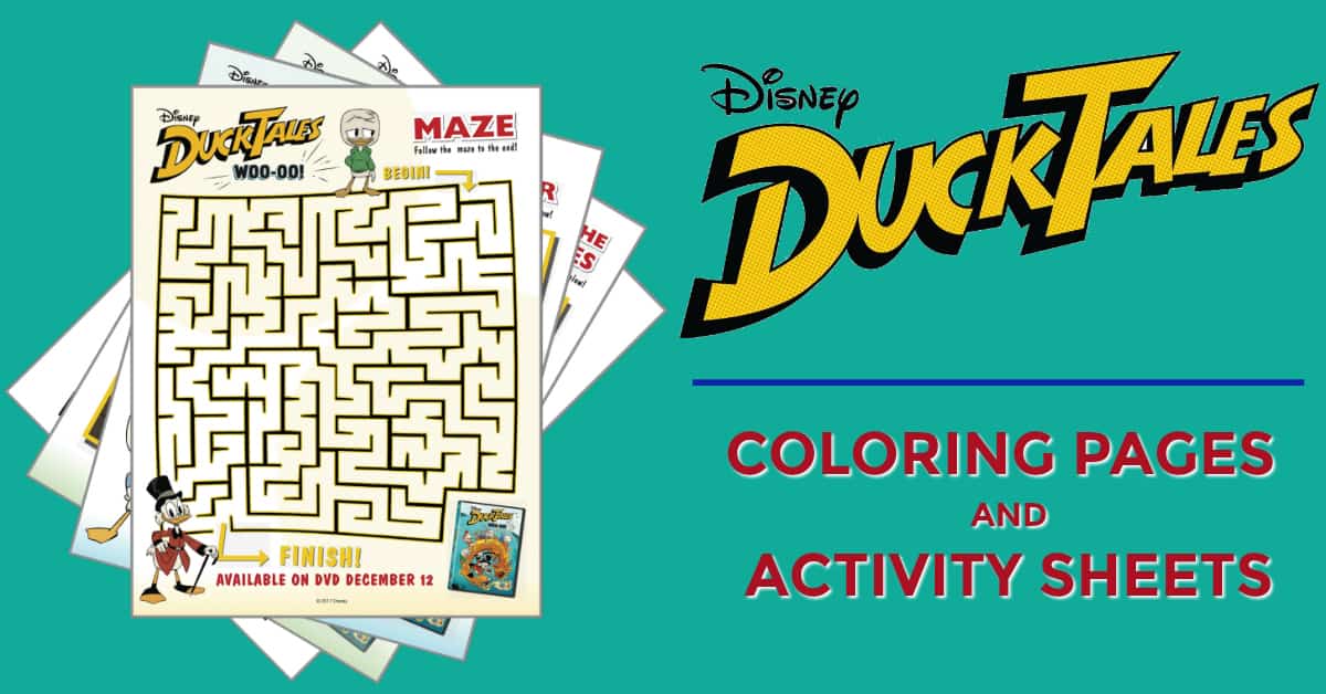 Duck Tales coloring pages activity sheets