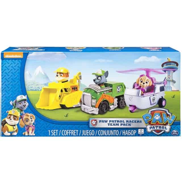 Paw Patrol Racers 3-Pack Vehicle Set Rocky Marshall Rubble 
