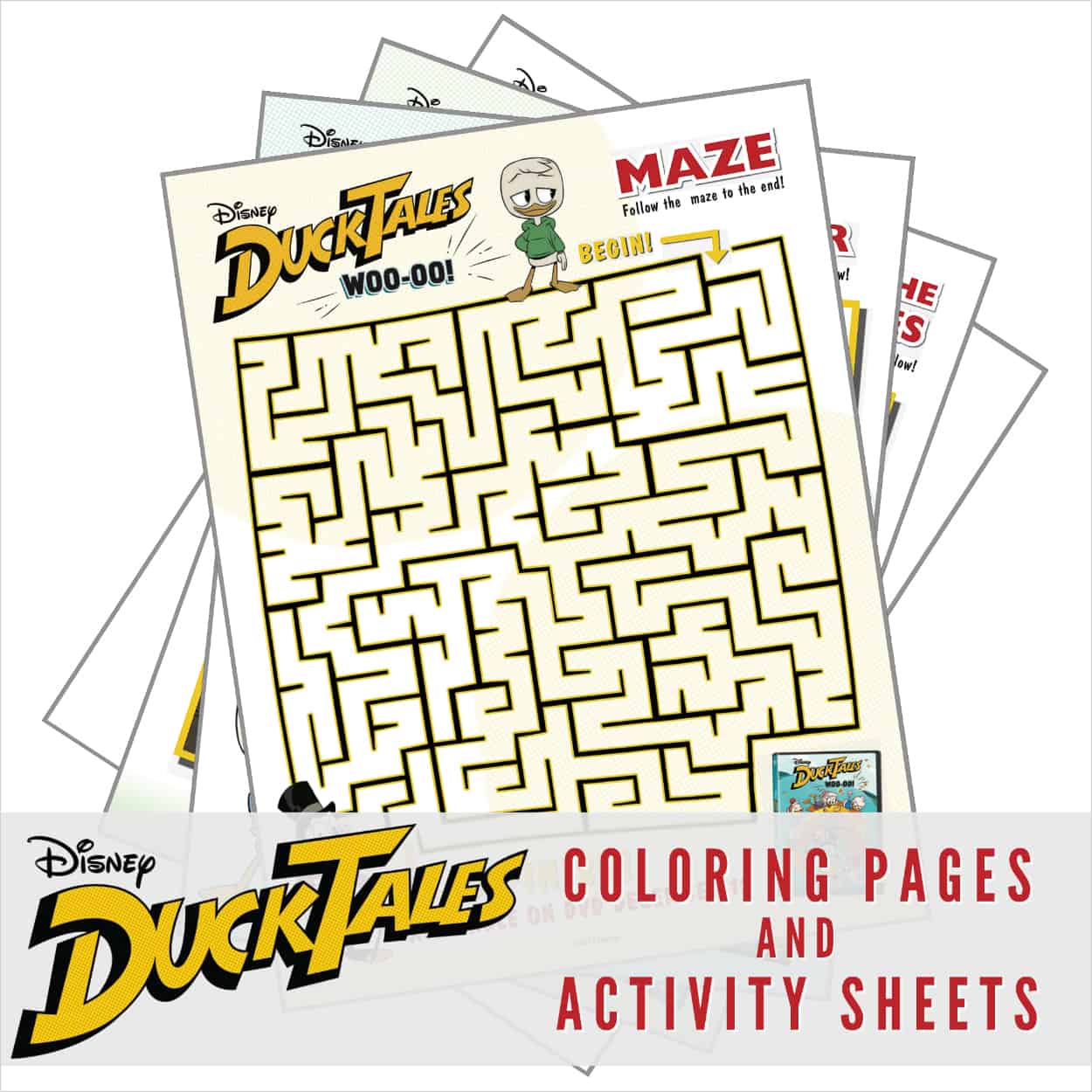 Duck Tales coloring pages activity sheets