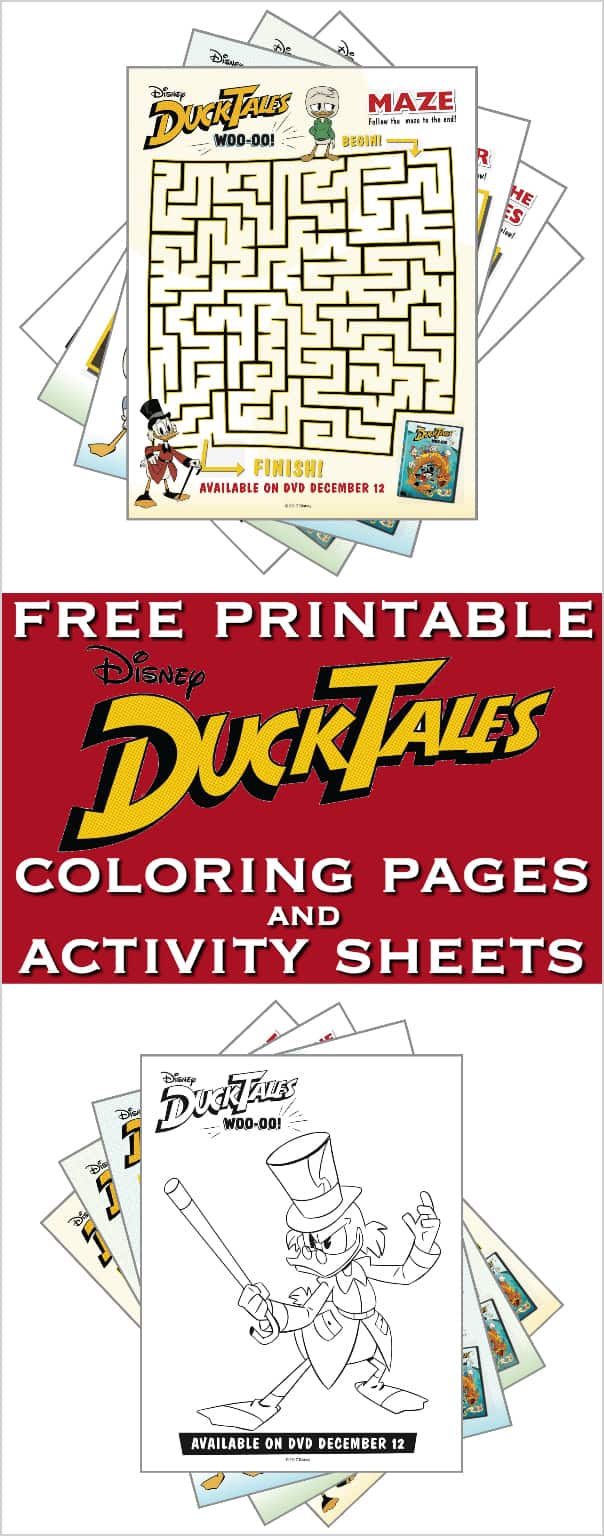 DuckTales Coloring Pages and Activity Sheets