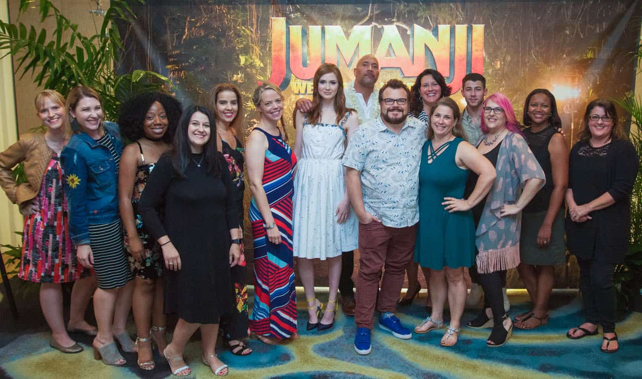 jumanji press junket interviews